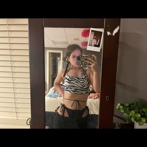 zebra crop top